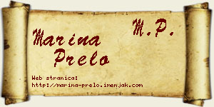 Marina Prelo vizit kartica